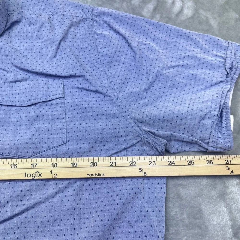 Descendant of Thieves Mens‎ XL Blue Pattern Short Sleeve Button Up Shirt
